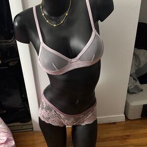 La Perla Soft Pink Lace Bra Set